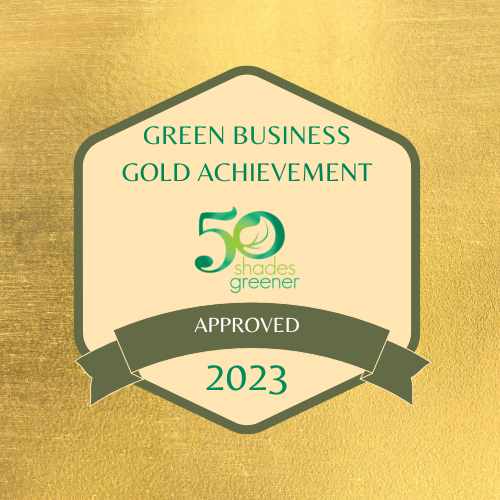 50 Shades Greener Gold Badge Award